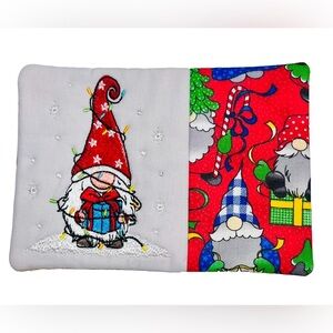 Hand Crafted Mug Rug Coaster Embroidered Cotton Fabric Padded Absorbs Liquid